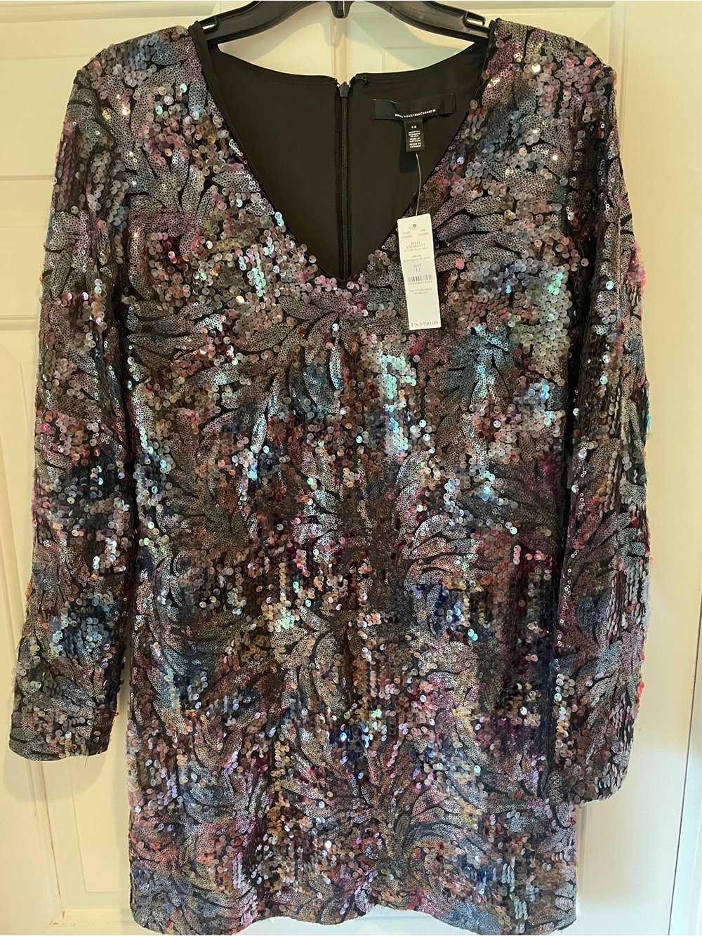 I.N.C. Sequin V-Neck Tunic Dress in Iridescent Multi